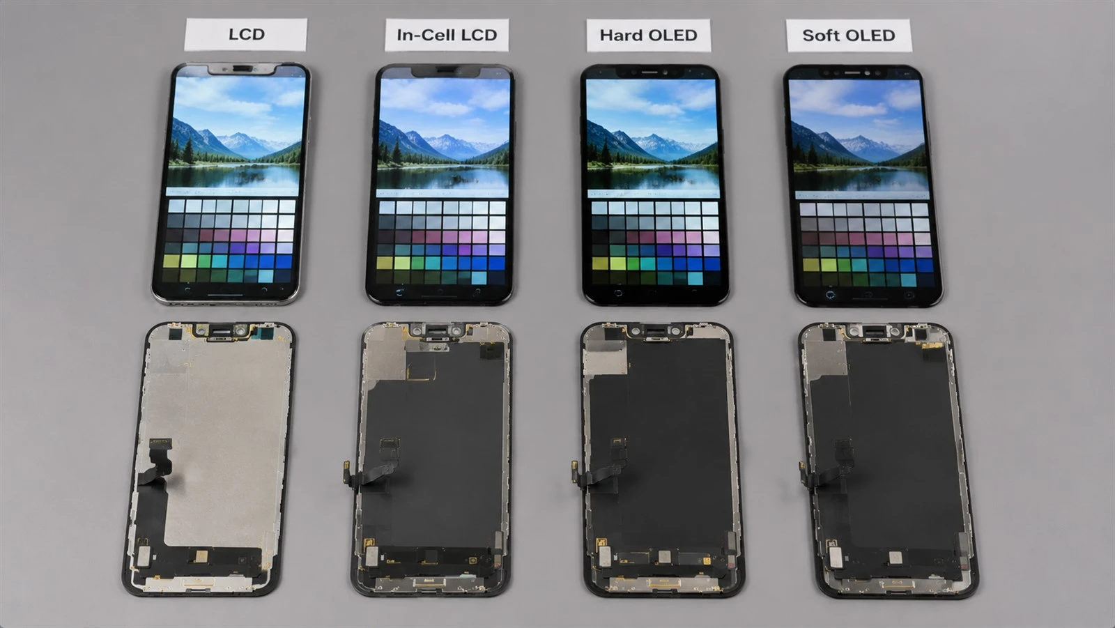 LCD In-Cell Hard OLED and Soft OLED replacement screens LCD In-Cell Hard OLED and Soft OLED replacement screens
