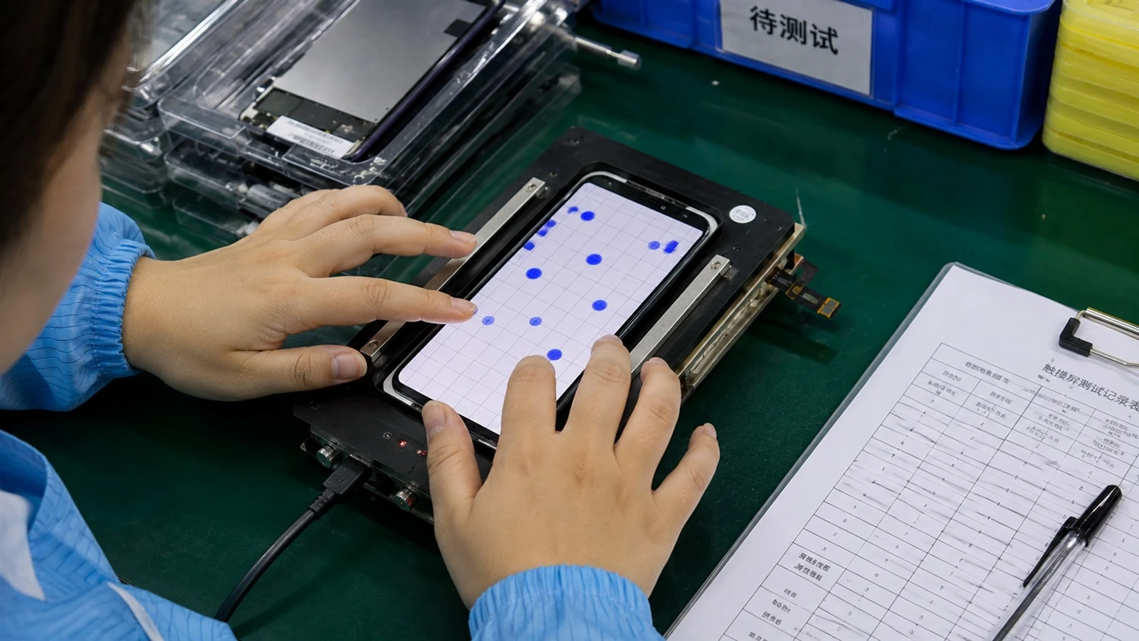 iPhone LCD touch response and dead zone testing iPhone LCD touch response and dead zone testing